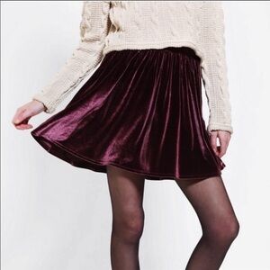 Urban Outfitters Ecote‎ purple velour skater skirt medium
